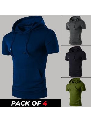 4 Pieces - Hooded Shirts