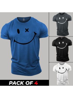 4 Pieces - Smiley Men Shirts