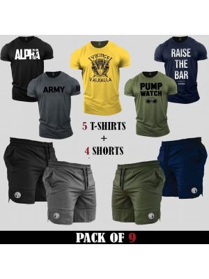 9 Pieces - EKFR Deal (5 Shirts + 4 Shorts)