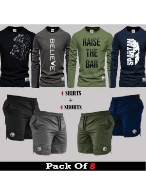 8 Pieces - DSBS Deal (4 Full Sleeves + 4 Shorts)