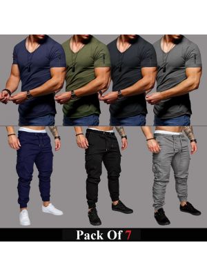7 Pieces - BGT Deal (4 T-Shirts + 3 Sweatpants)