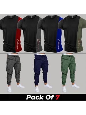 7 Pieces - CTS Deal (4 Panel Shirts + 3 Cargo Pants)