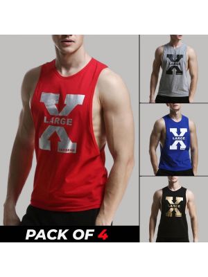 4 Pieces - Printed Tank Tops