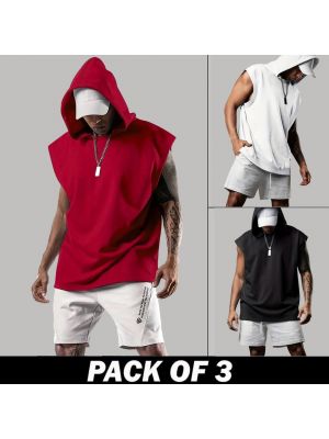 3 Pieces - Casual Hood Tanks