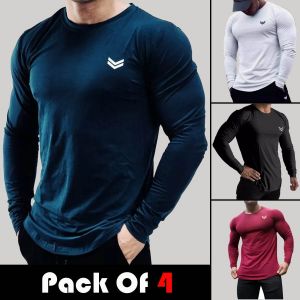4 Pieces - Ironic Full Sleeves Men's Shirts