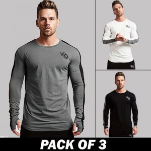 3 Pieces - VQ Full Sleeves Glove Style Shirts