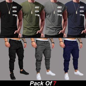 7 Pieces - JOR Deal (4 Shirts + 3 Cargo Pants)