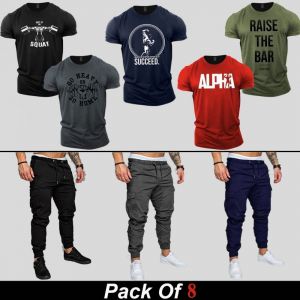 8 Pieces - GACP Deal (5 Shirts + 3 Cargo Pants)