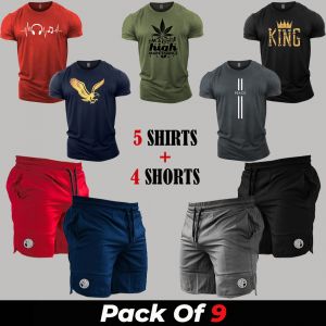 9 Pieces - AJKG Deal (5 Shirts + 4 Shorts)